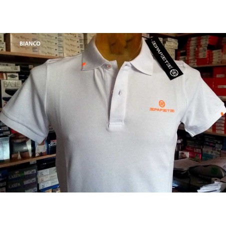 Polo uomo Papeete manica corta con logo frontale e stampa sul collo