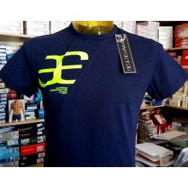 T-shirt uomo Papeete manica corta a girocollo in cotone con stampa logo fluo