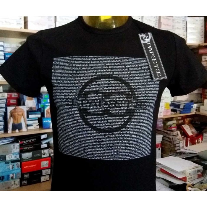 T-shirt uomo Papeete manica corta a girocollo in cotone con stampa logo
