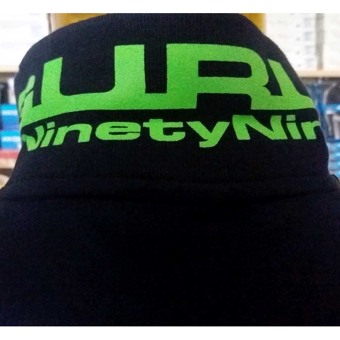 Polo uomo Guru in cotone con logo fluo frontale e stampato sul collo