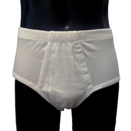 3 Slip uomo Map fianco alto in cotone liscio con apertura ed elastico interno