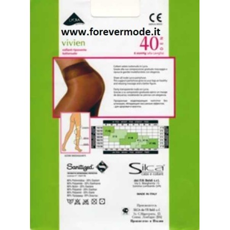 Collant donna Silca Vivien 40 in lycra 3D tutto nudo