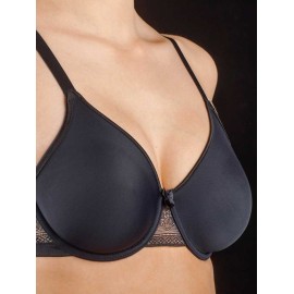 Reggiseno donna Selene con ferretto non imbottito in microfibra e pizzo 2