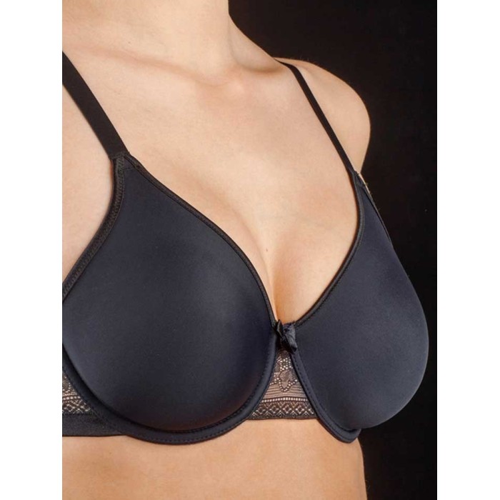 Reggiseno donna Selene con ferretto non imbottito in microfibra e pizzo