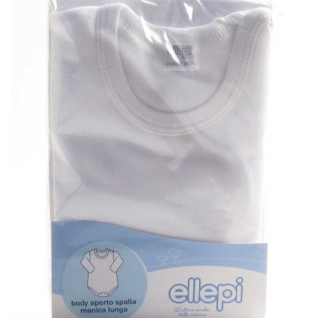 3 Body neonato bambino Ellepi in cotone felpato a manica lunga aperti in spalla