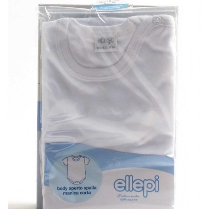 3 Body neonato bambino Ellepi manica corta aperto in spalla in cotone felpato invernale