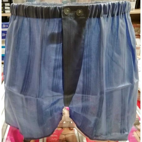 Boxer uomo Americanino classico in cotone rigato in tinta aperto con bottoni