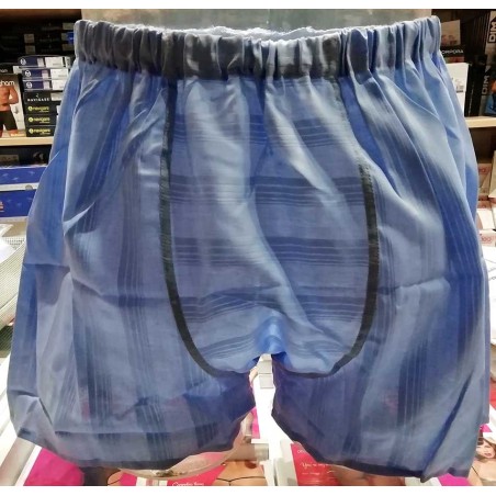 Boxer uomo Americanino classico in cotone rigato in tinta aperto con bottoni