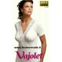 3 T-shirt donna Vajolet  inlana cotone con pizzo macramè e forma del seno