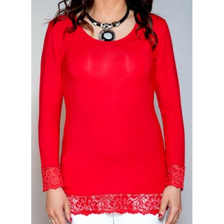 Maximaglia donna Tramonte sottogiacca manica lunga in micromodal e pizzo