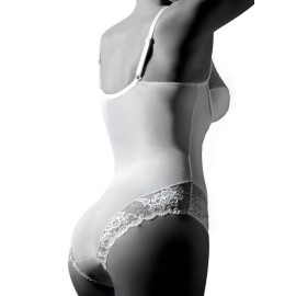 Body donna Gios con ferretto in microfibra e pizzo con cotone sulla pelle 2