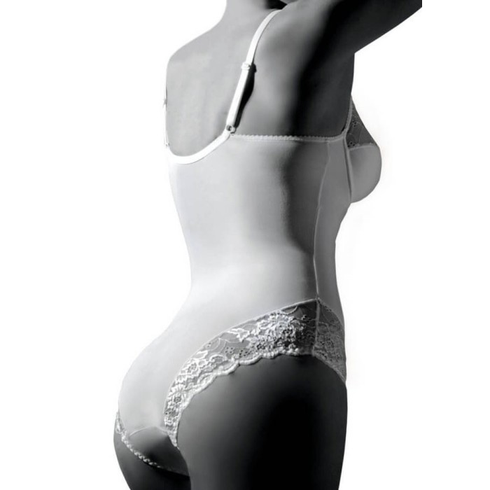 Body donna Gios con ferretto in microfibra e pizzo con cotone sulla pelle