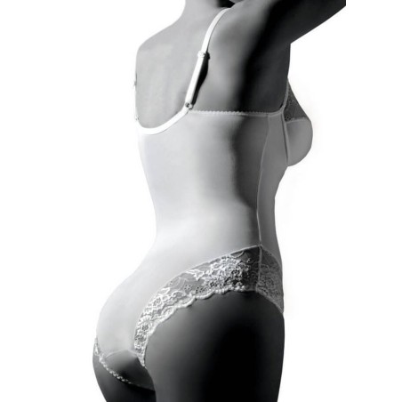 Body donna Gios con ferretto in microfibra e pizzo con cotone sulla pelle