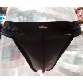 Slip uomo Axiom a perizoma con Eco Pelle frontale e cotone con elastico esterno