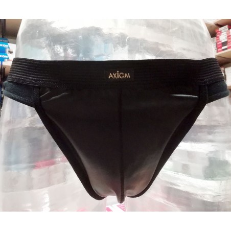 Slip uomo Axiom a perizoma con Eco Pelle frontale e cotone con elastico esterno
