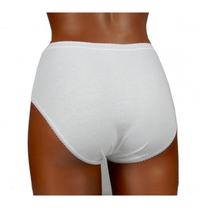 6 Slip culotte donna Lajole classici Alti in cotone con tessuto operato frontale