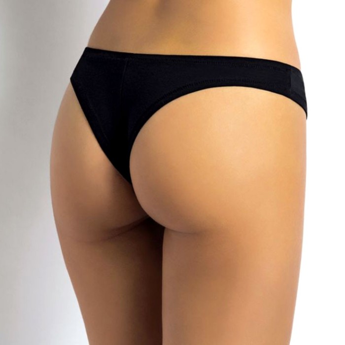 6 Slip brasiliana donna SieLei in cotone elasticizzato con elastici  tubolari anti segno