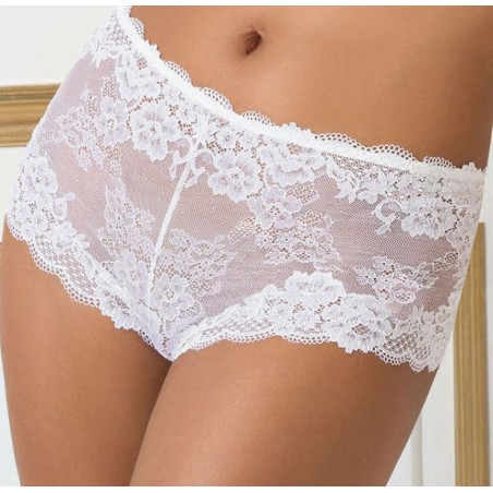 Slip culotte donna SieLei in morbido pizzo elasticizzato dal motivo floreale