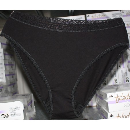 3 Slip donna Elleci igienico in cotone elasticizzato sgambato con elastico esterno