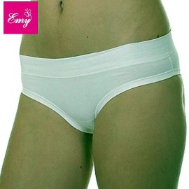 3 slip short donna Emy a vita bassa in cotone e modal con elastici tubolari