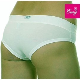 3 slip short donna Emy a vita bassa in cotone e modal con elastici tubolari 2