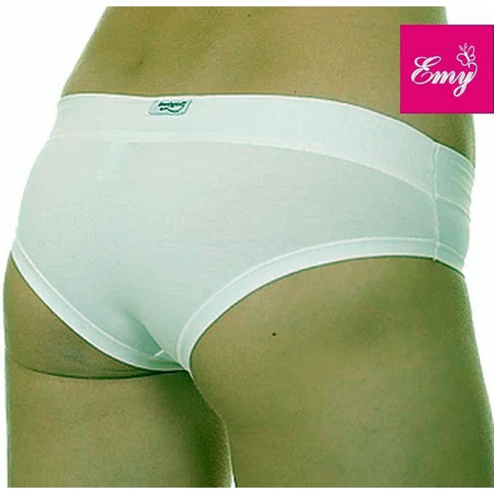 3 slip short donna Emy a vita bassa in cotone e modal con elastici tubolari