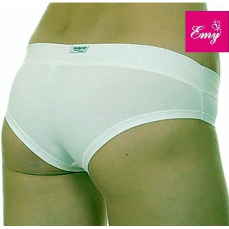 3 slip short donna Emy a vita bassa in cotone e modal con elastici tubolari
