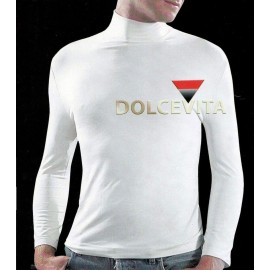Maglia uomo C&C manica lunga con collo dolce vita in microfibra elasticizzata