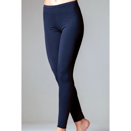 Leggings donna Jadea lungo in leggero cotone elasticizzato liscio estivo