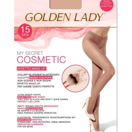 5 Paia Collant donna Golden Lady velatissime con culotte e gambe effetto Make Up
