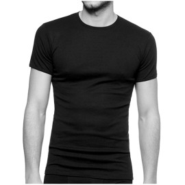 T-shirt uomo Ever manica corta con scollo basso in jersey di cotone aderente