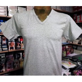 3 T-shirt uomo Trevi manica corta con scollo a V in puro cotone filo scozia