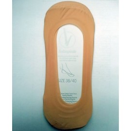 3 Paia di salvapiede donna FT in cotone e microfibra con bordo siliconato