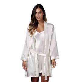 Kimono donna Andra Lingerie corto in raso e setificato