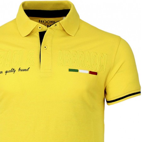 Polo uomo Baci & Abbracci con logo ricamato e stampa sul collo
