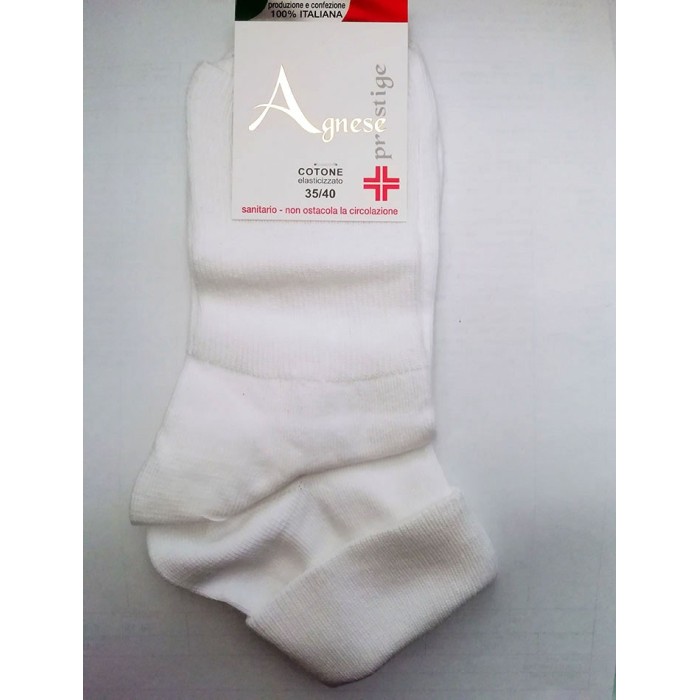 12 Paia di Calze donna Agnese corte in cotone senza elastico Sanitarie