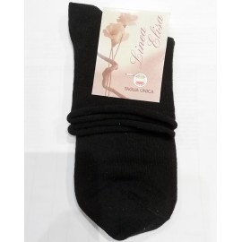 12 Paia di Calze donna Elledi corte in cotone con polsino senza elastico