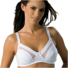 Reggiseno donna Spiman senza ferretto in microfibra contenitivo con inserti di tulle 2