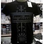 T-shirt uomo Angel Devil manica corta a girocollo con stampa logo e retina