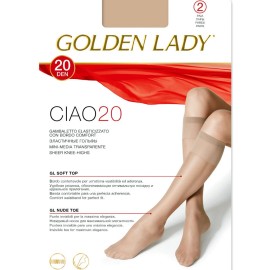 2 paia gambaletti donna Golden Lady Ciao 20 con bordo comfort