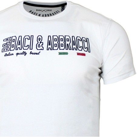 T-shirt uomo Baci & Abbracci manica corta girocollo con logo ricamato