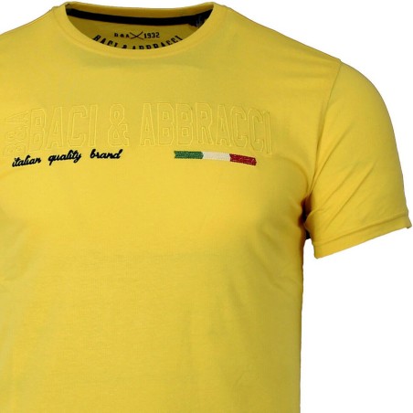 T-shirt uomo Baci & Abbracci manica corta girocollo con logo ricamato
