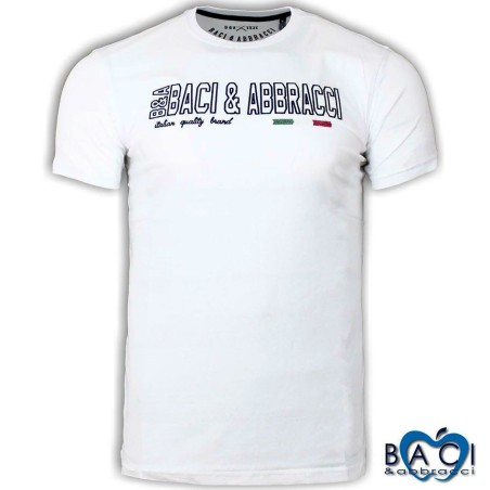 T-shirt uomo Baci & Abbracci manica corta girocollo con logo ricamato