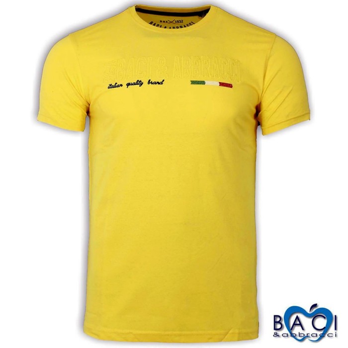 T-shirt uomo Baci & Abbracci manica corta girocollo con logo ricamato