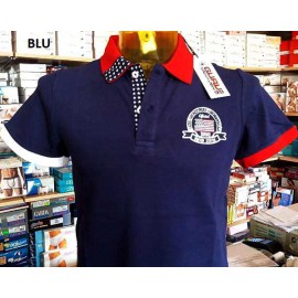 Polo uomo Guru con logo frontale versione Stati Uniti D'America
