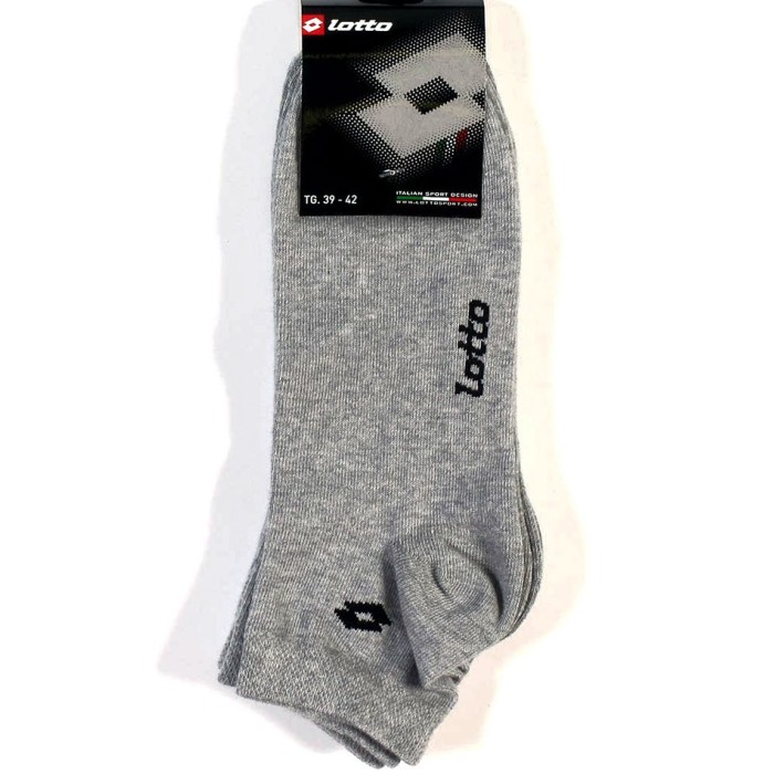 3 Paia Calze uomo Lotto calzini corti in cotone elasticizzato con logo
