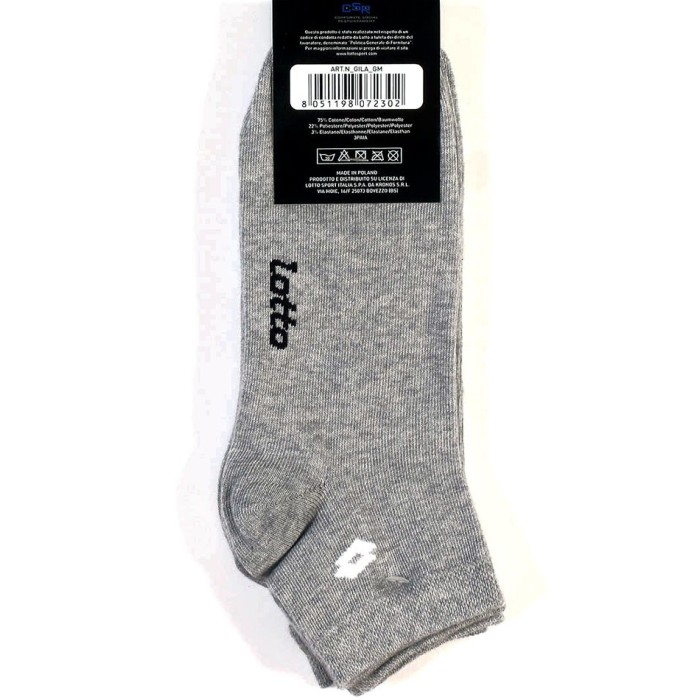 3 Paia Calze uomo Lotto calzini corti in cotone elasticizzato con logo