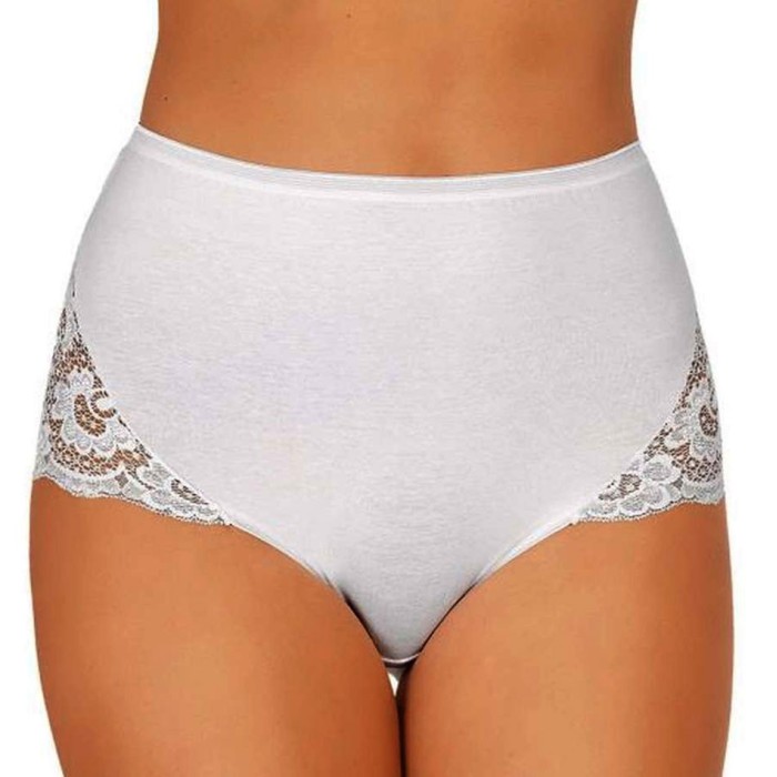6 Slip culotte donna Jadea in cotone con pizzo nelle sgambature