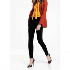 Leggings donna Matignon ad effetto scamosciato con vere tasche dietro