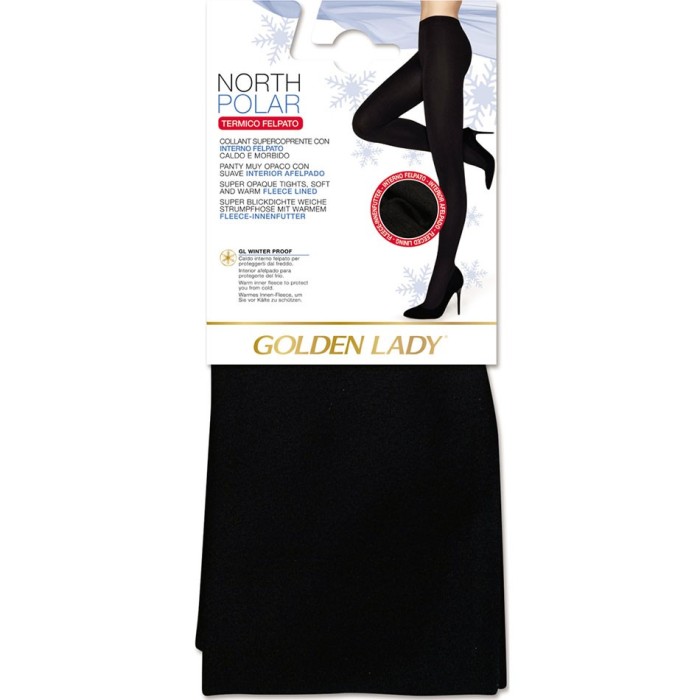 Collant donna Golden Lady super coprente con interno felpato